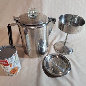 9 cup Percolator Stainless Steel Coffee Pot